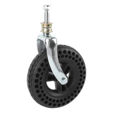 7 Inch TPE Rubber Beehive Caster Wheel for Solid Cart Trolley Non Slip 75kg