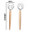 (Three circles * double circles) Traditional Danish Dough Whisk, Bread Dough Hand Mixer, Artisan Bread Baking Tool 2