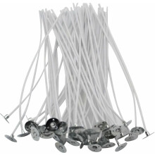 Mèches de bougies élégantes, à faible fumée, naturelles, pré-cirées, 20 cm, âme 100 % coton pour la fabrication artisanale de bougies.