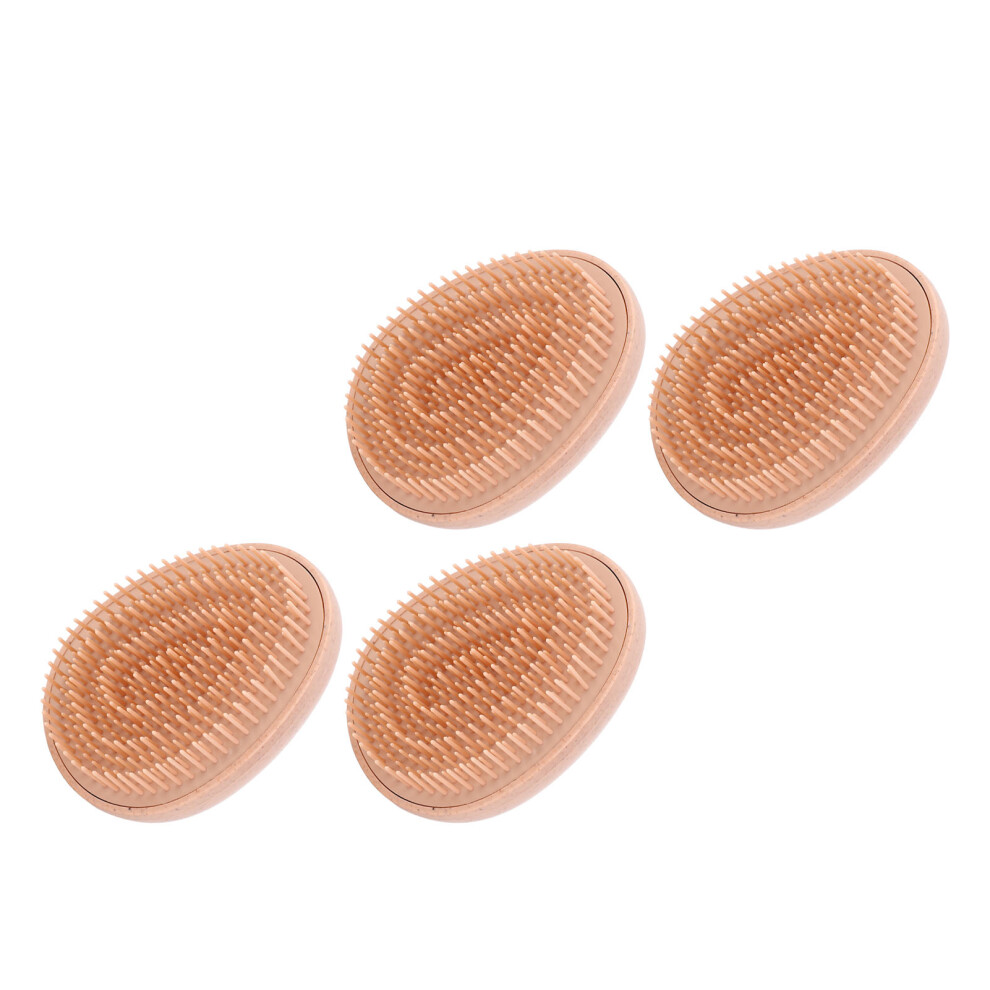 Egg Shape Wheat Straw Hair Brush, Detangling & Portable