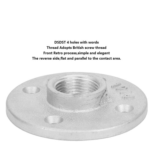 Steel Flange Base Hardware 10 Pack DN20 4 Hole 3/4'' British Screw Thread 2