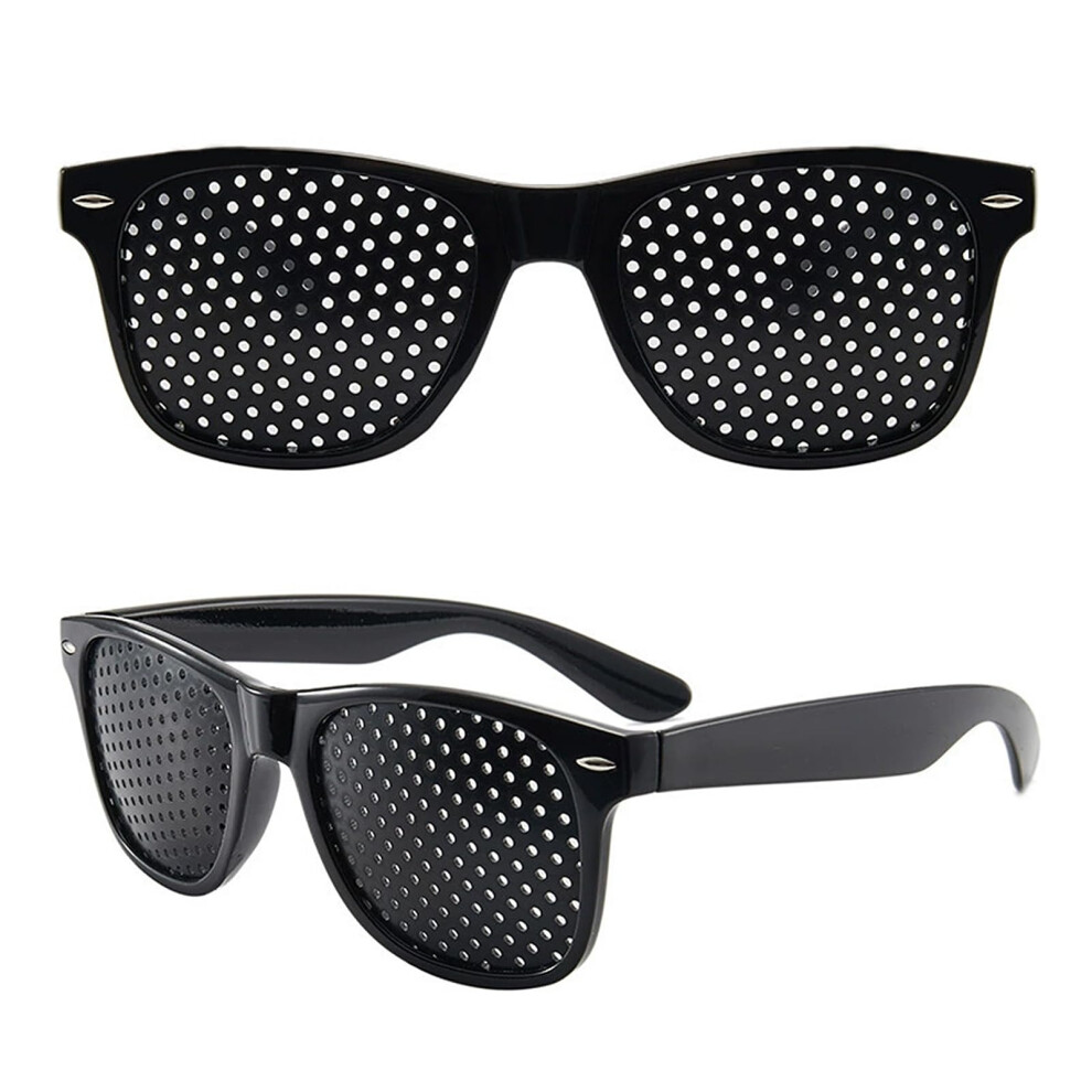 2Pack Unisex Eye Training AntiFatigue Grid Glasses With Foldable Temples For Children And Adults