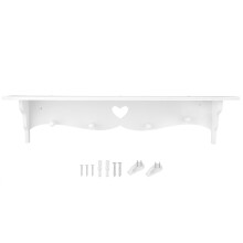 Herzförmiges Wandregal fürs Wohnzimmer, platzsparendes Aufbewahrungsregal mit niedlichem, durchbrochenem Herzdesign, perfekt für Mädchenzimmer