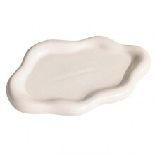 (White 1) Ceramic Jewelry Tray Trinket Storage Plate Smooth Surface Necklace Cloud Shape Bracelet Ring Holder Dish Photo Prop Perfume Display Stand