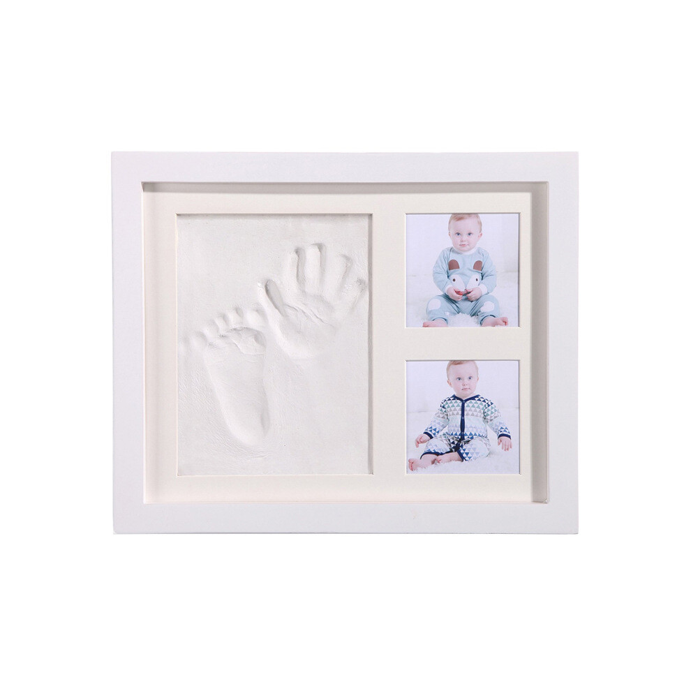 Inkless Foot & Handprint Clay Baby Handprint & Footprint Kit, Quality Design Lifetime Keepsake for Thoughtful New Parents Gift at Home (23cm*28cm)