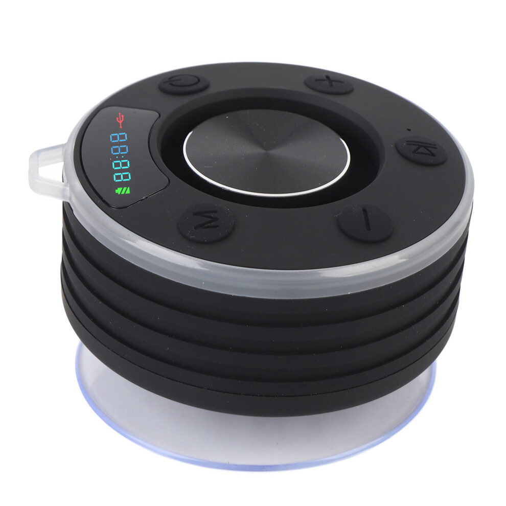 Ipx7 Waterproof Bluetooth Shower Speaker 600Mah Rgb Black 5071364237765