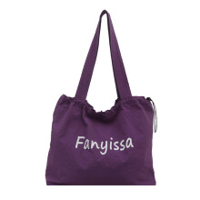 Trendy Korean Nylon Shopper Bag Roomy Lightweight-Purple