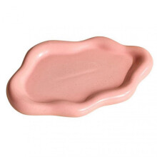 (Pink) Ceramic Jewelry Tray Trinket Storage Plate Smooth Surface Necklace Cloud Shape Bracelet Ring Holder Dish Photo Prop Perfume Display Stand
