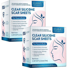 (2Boxes) Invisible Silicone Scar Sheets, Self-Adhesive Scar Cover Tape Reusable and Effective Skin Care Strips