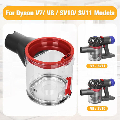 Διαφανής κάδος σκόνης για Dyson V8V7SV11SV10, Ανταλλακτικός κάδος σκόνης συμβατός με το 2