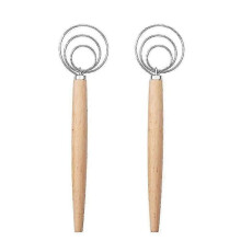 (three laps) Traditional Danish Dough Whisk, Bread Dough Hand Mixer, Artisan Bread Baking Tool