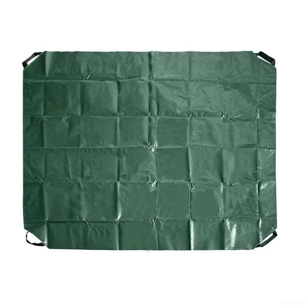 Waterproof Garden For Leaf Tarp 0.98X1.98m Green Pe Material 4 Handles Foldable Bag Yard Waste Sandbox Cover 9323874223551