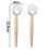 (three laps) Traditional Danish Dough Whisk, Bread Dough Hand Mixer, Artisan Bread Baking Tool 2