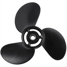 8-9.8HP 3 Blades 3B2W64517-1 8.5X9 Outboard Propeller Boat for Mercury 12 Spline Tooths Black
