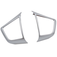 for Ix25 2015 2016 2017 2018 Abs Chrome Steering Wheel Decoration Buttons Cover Trim Interior Moulding Accessories 2 Pieces