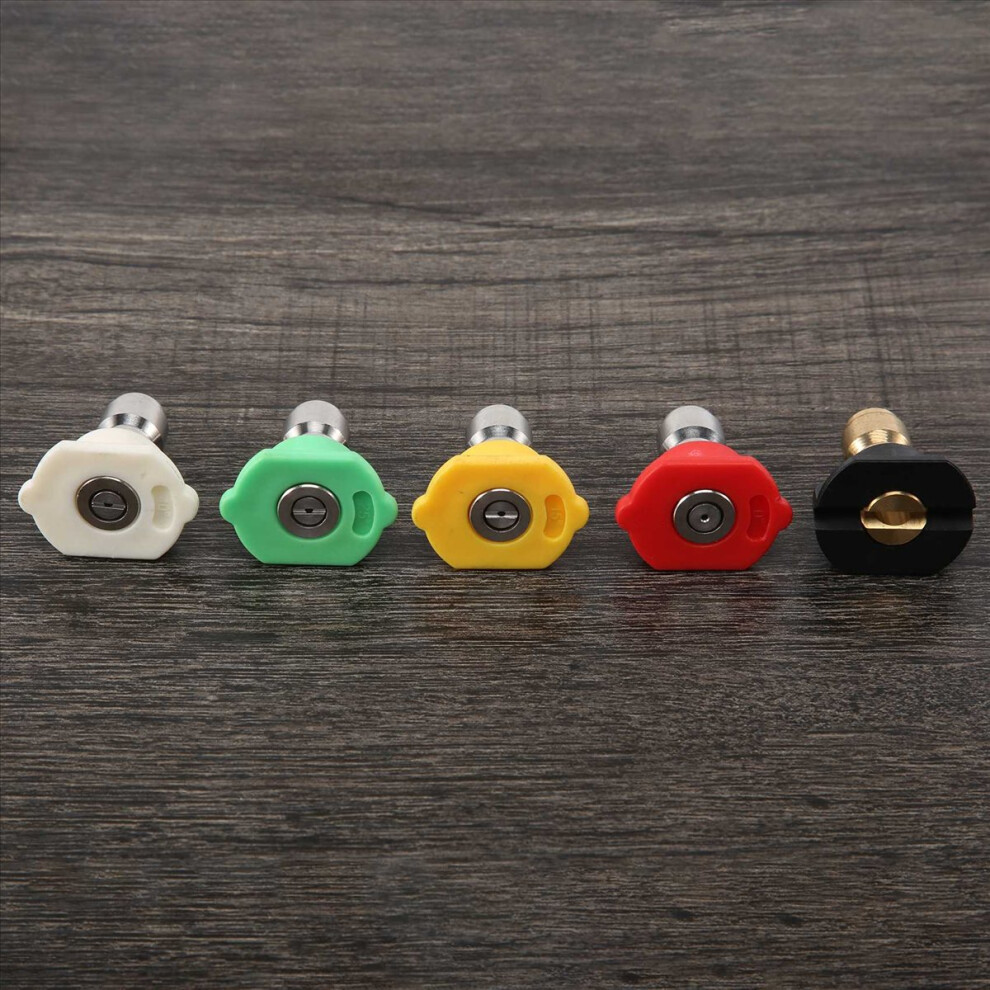 Istovo 5Pcs Pressure Washer Nozzles 1/4 Quick Connection Tip Set (4.0 Gpm) Multiple Degrees