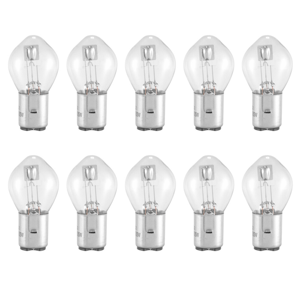 Motorcycle Lighting 10X Headlight Bulb 12V 35W B35 Ba20d Glass Fit For Gy6 Atv Moped Scooter 4851488742748