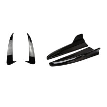 For C-Class W205 C180 C200 C300 C43 C63 2015-2021 Rear Bumper Lip Diffuser Splitter Air Vent Trim