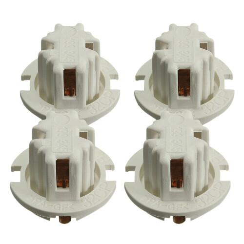 4 Pcs Car Auto Rear Tail Light Lamp Bulb Socket Holder for 7 Series X5 E53 E70 E65 X3 E83 White 1