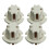 4 Pcs Car Auto Rear Tail Light Lamp Bulb Socket Holder for 7 Series X5 E53 E70 E65 X3 E83 White 8