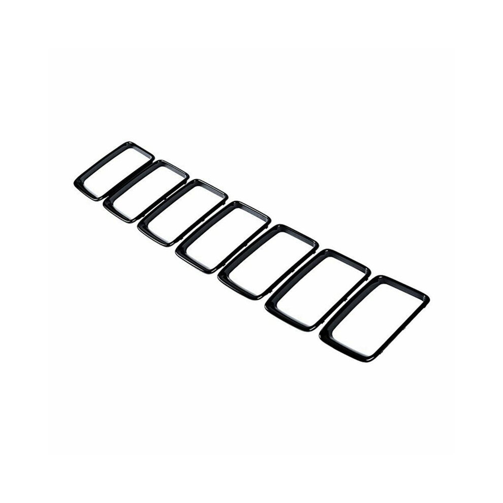 7Pc Gloss Grill Ring Front Grille Inserts Cover Trim Kit For Grand 2014-2016 Black 4851488718484