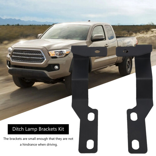 Front Hood LED Light Mounting Bracket Ditch Lamp Brackets Kit for 2005-15 2
