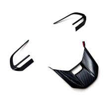 3Pcs Car Carbon Fiber Steering Wheel Panel Cover Trim Frame Sticker for Veloz Avanza/ Alza 2022 2023