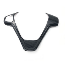 Car Carbon Fiber Steering Wheel Panel Cover Trim Frame Sticker for Fiesta MK7 2009-2017 2012-2017