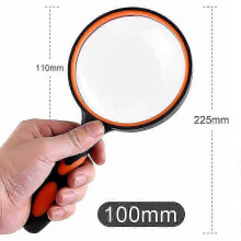 (75MM 100MM, Diameter 100MM) High-definition, high-magnification optical magnifying glass for children, students, anti-drop and the elderly