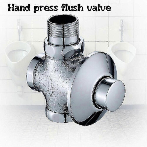 (A) Toilet Flush Valve Aquaflush Press Button Self-closing Concealed Style 2