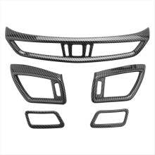 5 Pcs Car Front Console Air Condition Vent Outlet Cover for T32 Rogue J11 2014-2020 Carbon Fiber