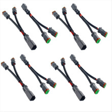 8PCS Y Type Leads Deutsch DT DTP 2 Pin Socket Adapter for LED Pod Work Light Retrofit Connectors Wiring Harness