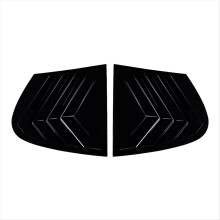 Car Rear Triangular Window Louvers Shutters Blinds Cover Trim for 1 Series E87 2005-2011 Glossy Black