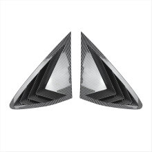 Car Rear Triangular Window Louvers Shutters Blinds Cover Trim for GLC Coupe C253 2016-2022 Carbon Fiber Color