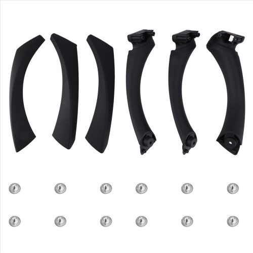 Door Pull Handle Set Replacement for 3 Series E90 E91 E92 316 318 320 325 328i 2004-2012 RHD Black 1