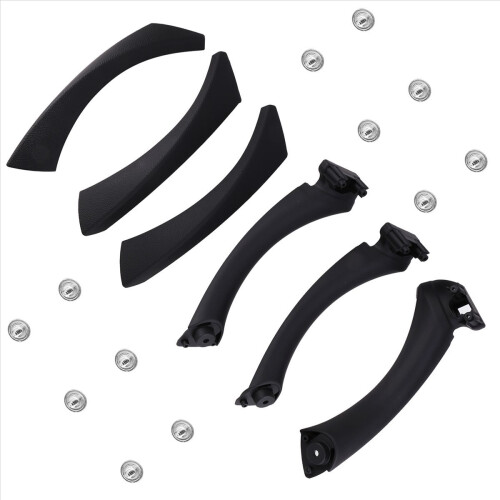 Door Pull Handle Set Replacement for 3 Series E90 E91 E92 316 318 320 325 328i 2004-2012 RHD Black 2