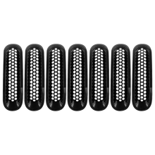 7Pcs Car Insect Net Clip-in Front Grille Mesh Guard for JK JKU 2007-2015 Exterior Trim