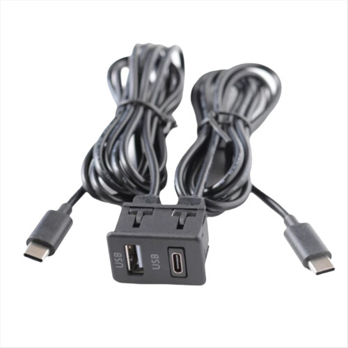 Car Android Navigation Machine Double TYPE-C Input to USB+USB-C Interface Panel Extension Cable Adapter