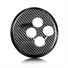 Car Gear Shift Panel Decorative Cover Sticker Real Carbon Fiber Interior Modification Parts for 500 595 695