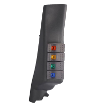 A Pillar Switch Panel Kit with 4 LED Boat Rocker for JK JKU 2011-2017 Left-Hand Drive