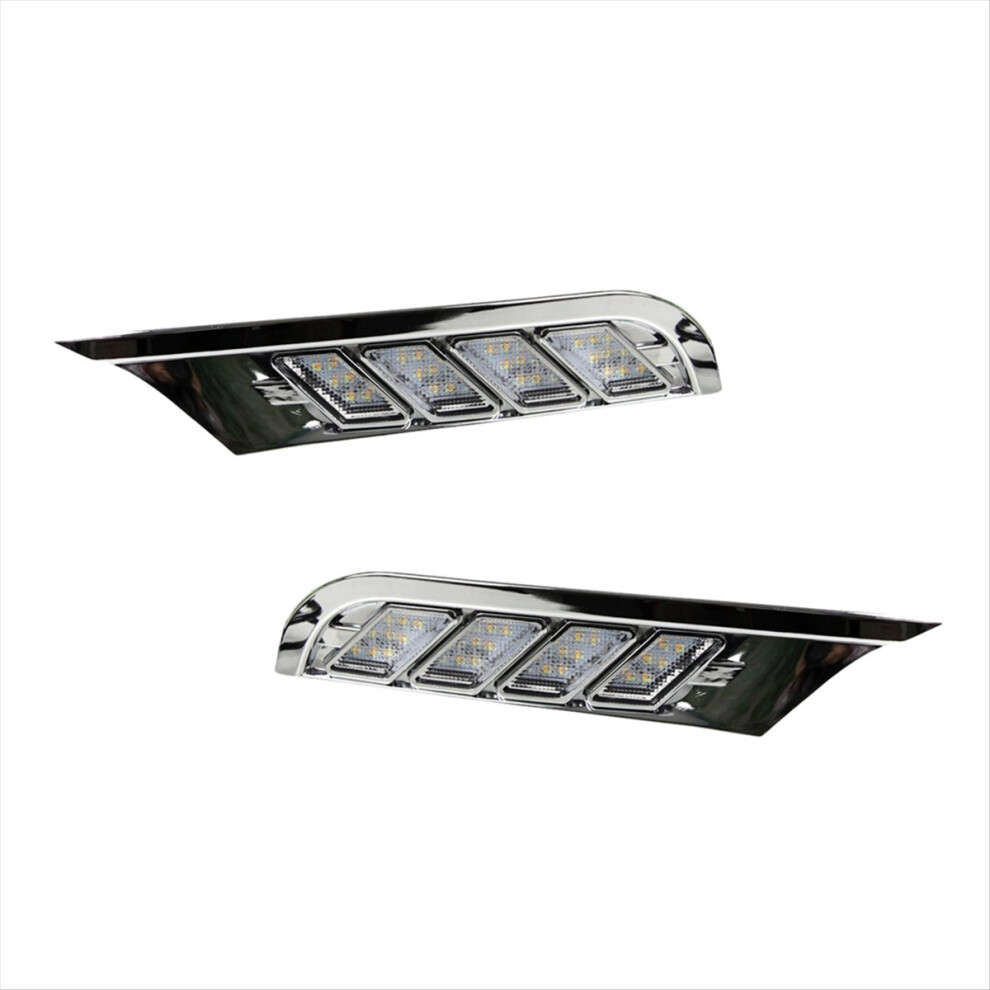 Led Daytime Running Lights For Kicks 2017-2020 Drl & Turn Signal Fog White/Amber 4852720251394