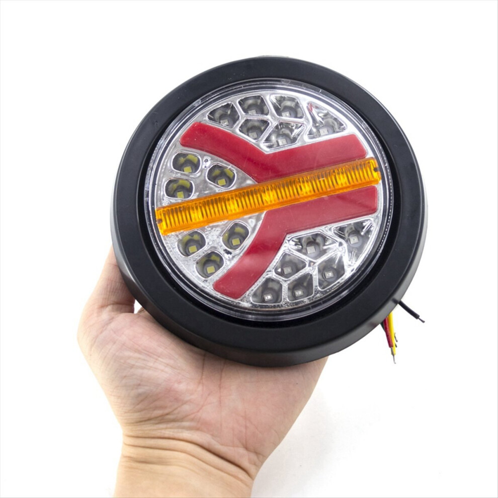 2Pcs 12V 24V Led Round Car Rear Tail Brake Stop Side Marker Turn Warning Indicator Lamp Truck Trailer Atv Rv Bus Light 4852720247465
