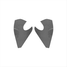 Carbon Fiber Front Door Dashboard Collision Buffer Mat Pad Cover Trim for 2010-2015 Accessories