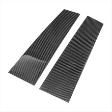 Car Window Door Column B Pillar Post Trim Stickers for 500 08-23 595 12-23 Soft Carbon Fiber Accessories