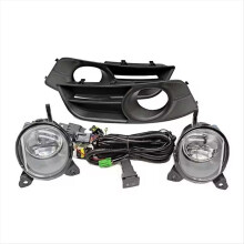 Front Bumper Halogen Fog Lamp Bezel Kit Wiring Harness Cover for 2004-2006 European Version Auto Parts