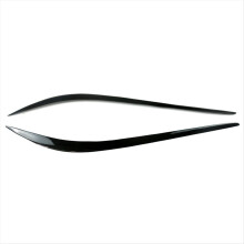 For 2015-2024 Glossy Black Car Headlight Eyelid Eyebrow Trim