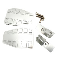 Motorcycle Cruise Enlarged Pedal Anti Slip Foot Special for Rebel 1100 2021- Large & Wide Silver