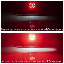 Motorcycle Retro LED Tail Brake Stop Light Lamp License Plate with Bracket Black for Sportsters A