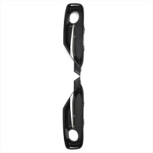 Front Fog Light Bezel Cover with Decorative Strips for 3 Series F30 F31 2011-2017 Grille Trim