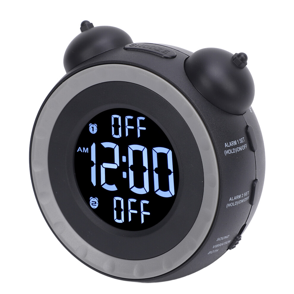 Extra Loud Alarm Clock with Bed Shaker, Adjustable Volume & Vibrating Wake-Up